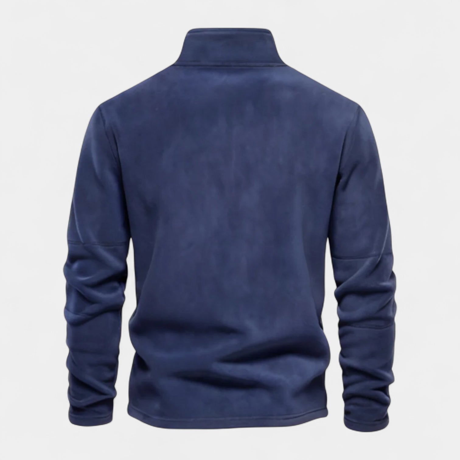 Fleece Half-Zip Sweatshirt High Collar Regular Fit for Men