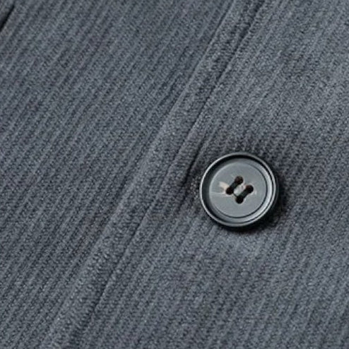 Fine-Wale Corduroy Blazer Slim Fit Notch Lapel for Men