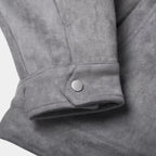 Faux Suede Bomber Jacket Double Zip Regular Fit for Men