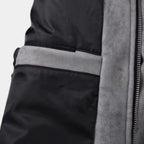 Faux Suede Bomber Jacket Double Zip Regular Fit for Men