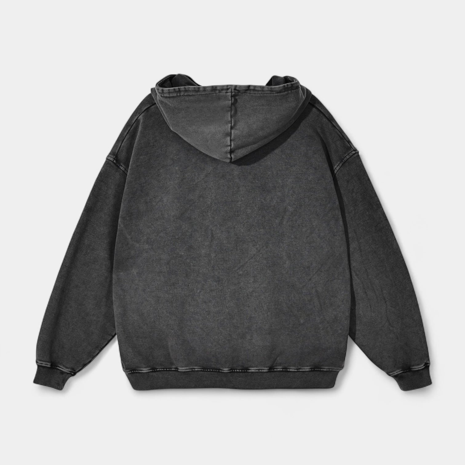 Washed Cotton Blend Hoodie Relaxed Fit for Men