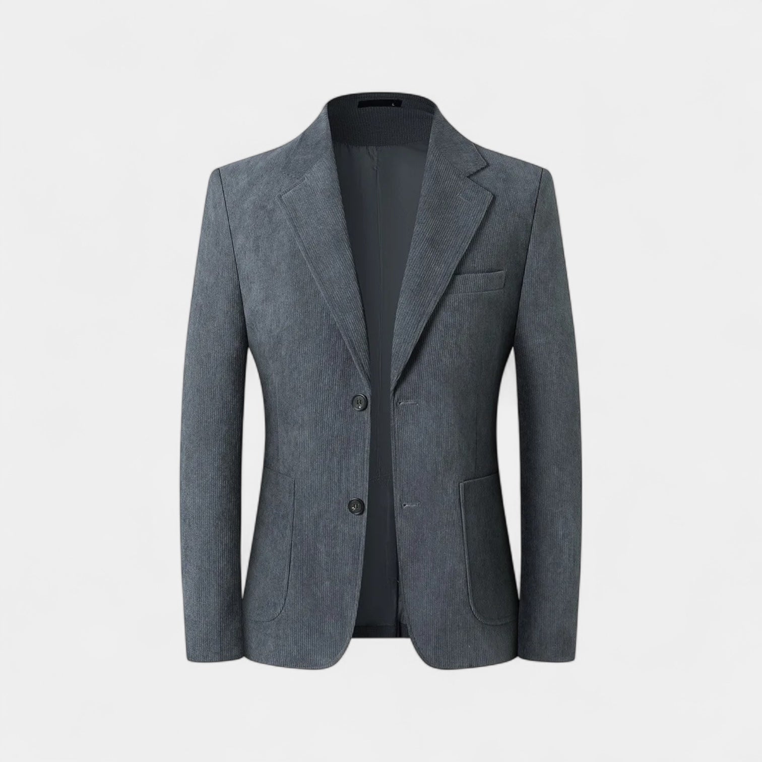 Fine-Wale Corduroy Blazer Slim Fit Notch Lapel for Men