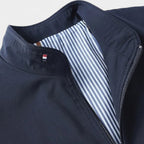 Lightweight Stand Collar Zip-Up Jacket Slim Fit for Men