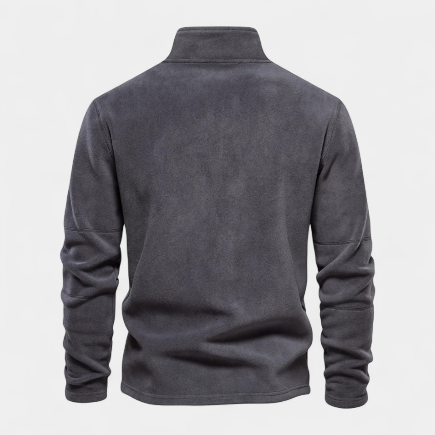 Fleece Half-Zip Sweatshirt High Collar Regular Fit for Men