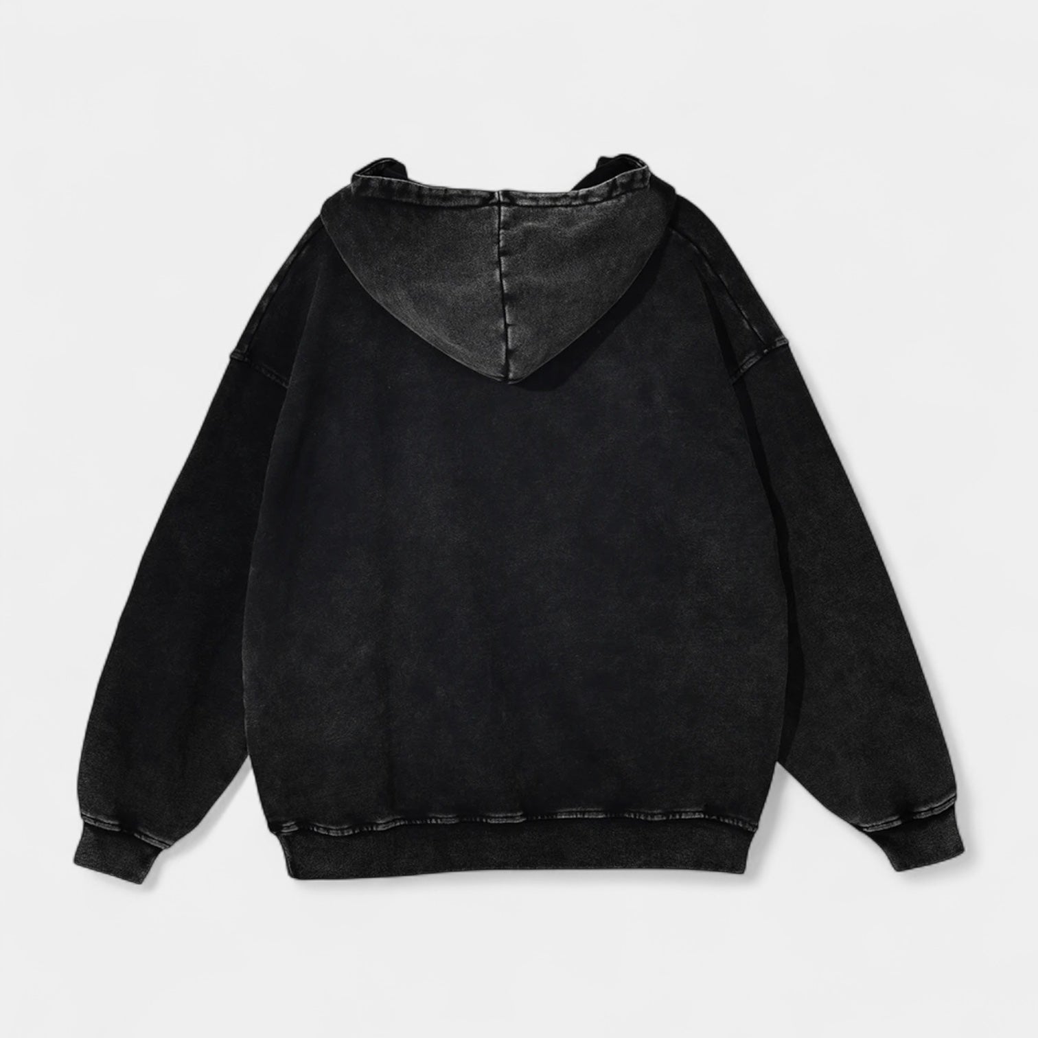 Washed Cotton Blend Hoodie Relaxed Fit for Men