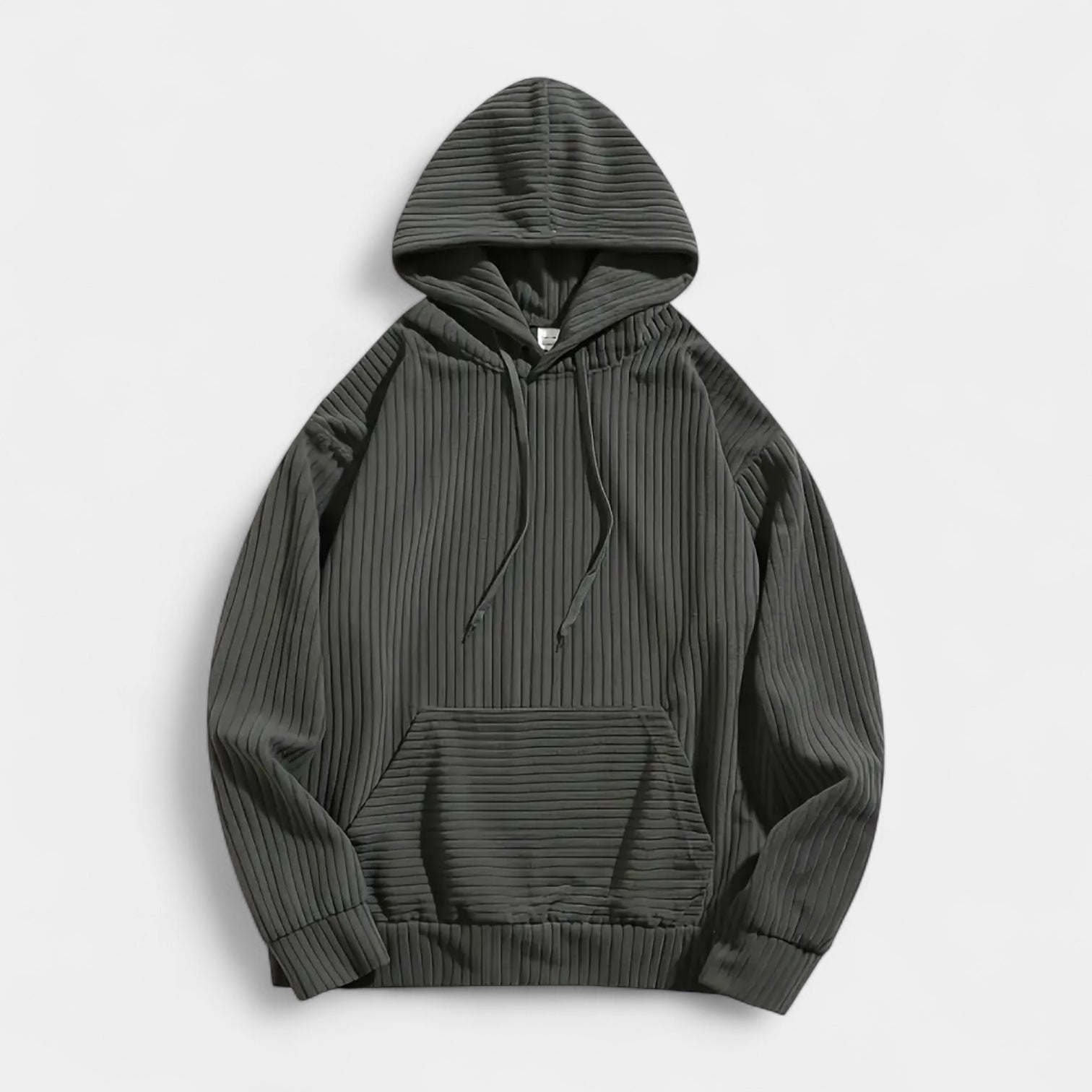 Corduroy Hoodie Relaxed Fit Kangaroo Pocket for Men