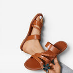 Women's Woven Braided Open-Toe Flat Sandals