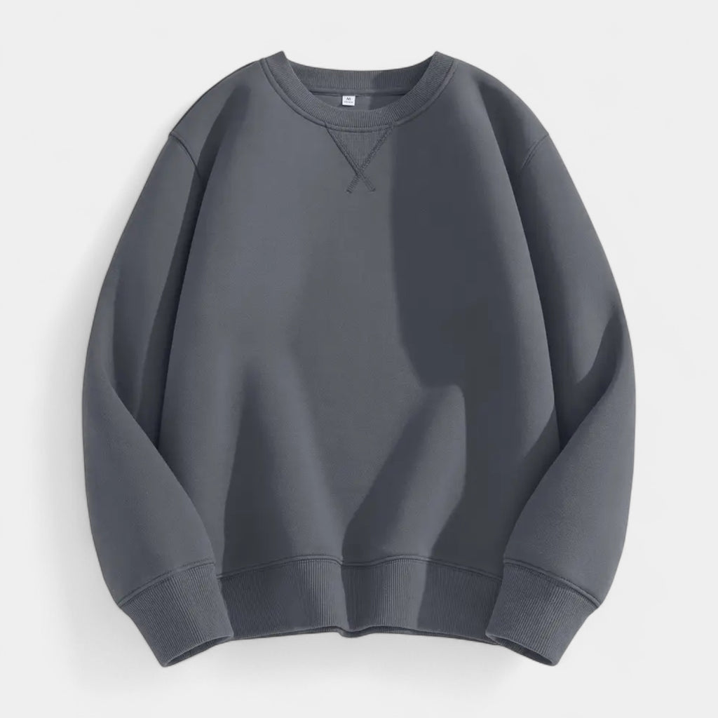 Crew Neck Cotton Blend Sweatshirt Regular Fit for Men