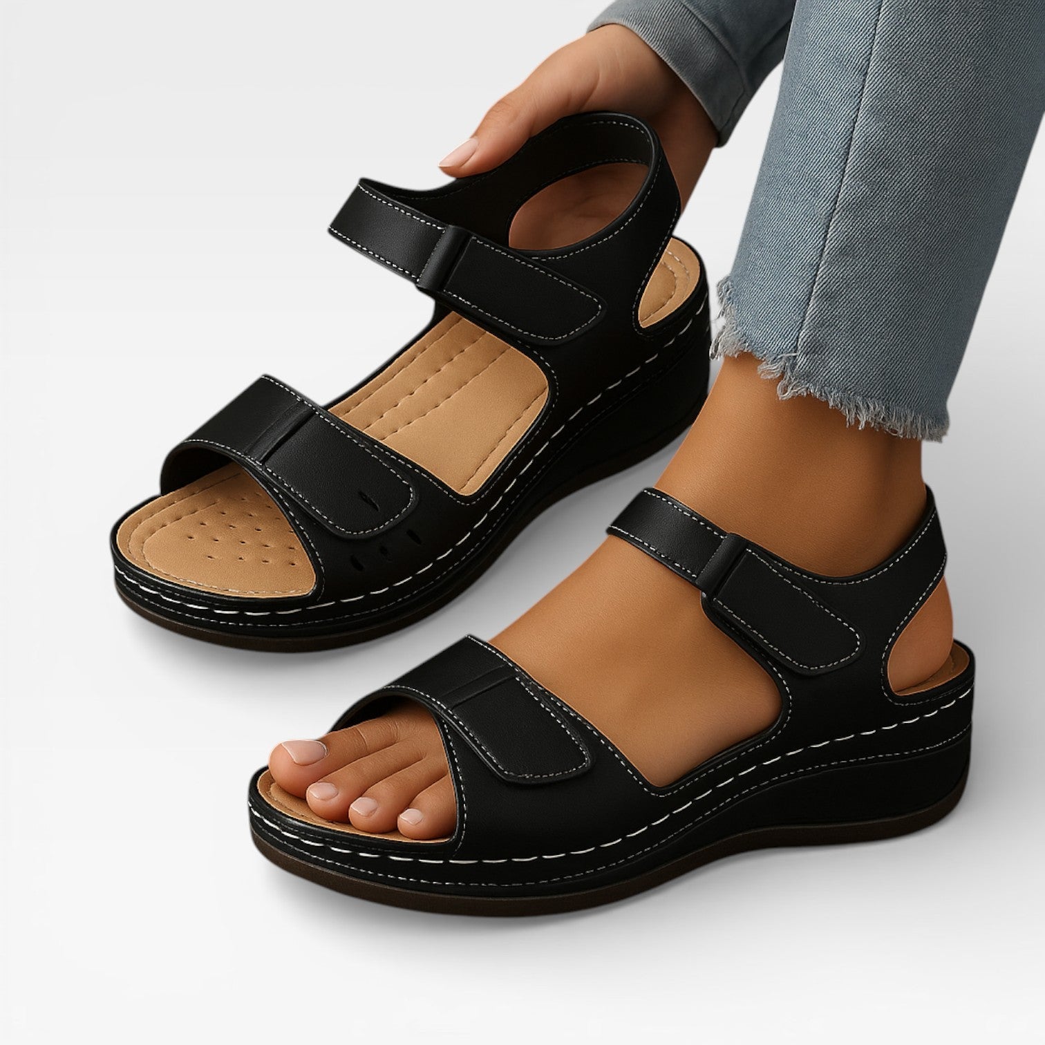 Women's Adjustable Wedge Sandals for Summer Comfort