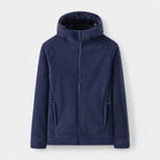 Fleece Full-Zip Hoodie Plush Lined Relaxed Fit for Men