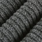 Zip-Up Knit Cardigan Hoodie Ribbed Relaxed Fit for Men