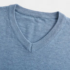 V-Neck Fine-Gauge Knit Sweater Regular Fit for Men