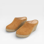 Women's Velvet Wedge Sandals with Rope Sole