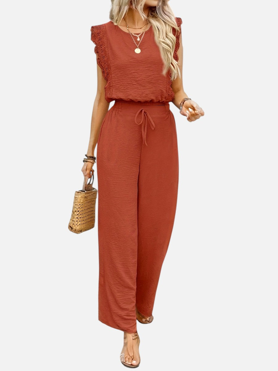 Women's Two-Piece Set with Wide Leg Trousers