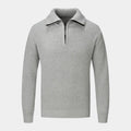 Waffle Knit Half-Zip Sweater Regular Fit for Men