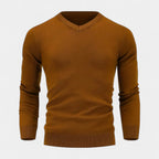 V-Neck Fine-Gauge Knit Sweater Regular Fit for Men