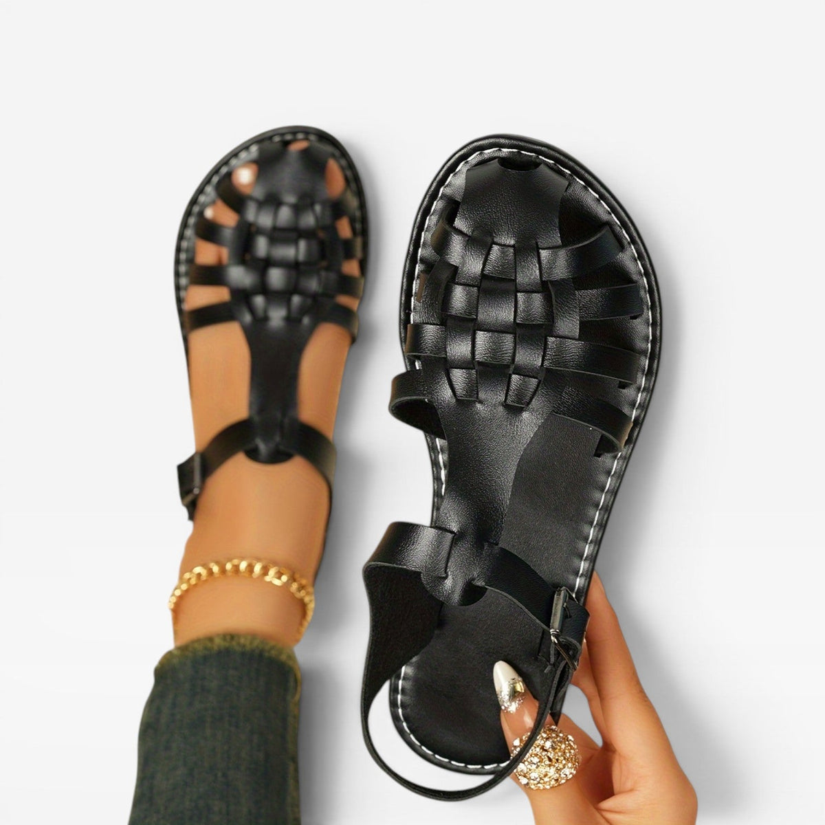 Women's Woven Fisherman Flat Sandals