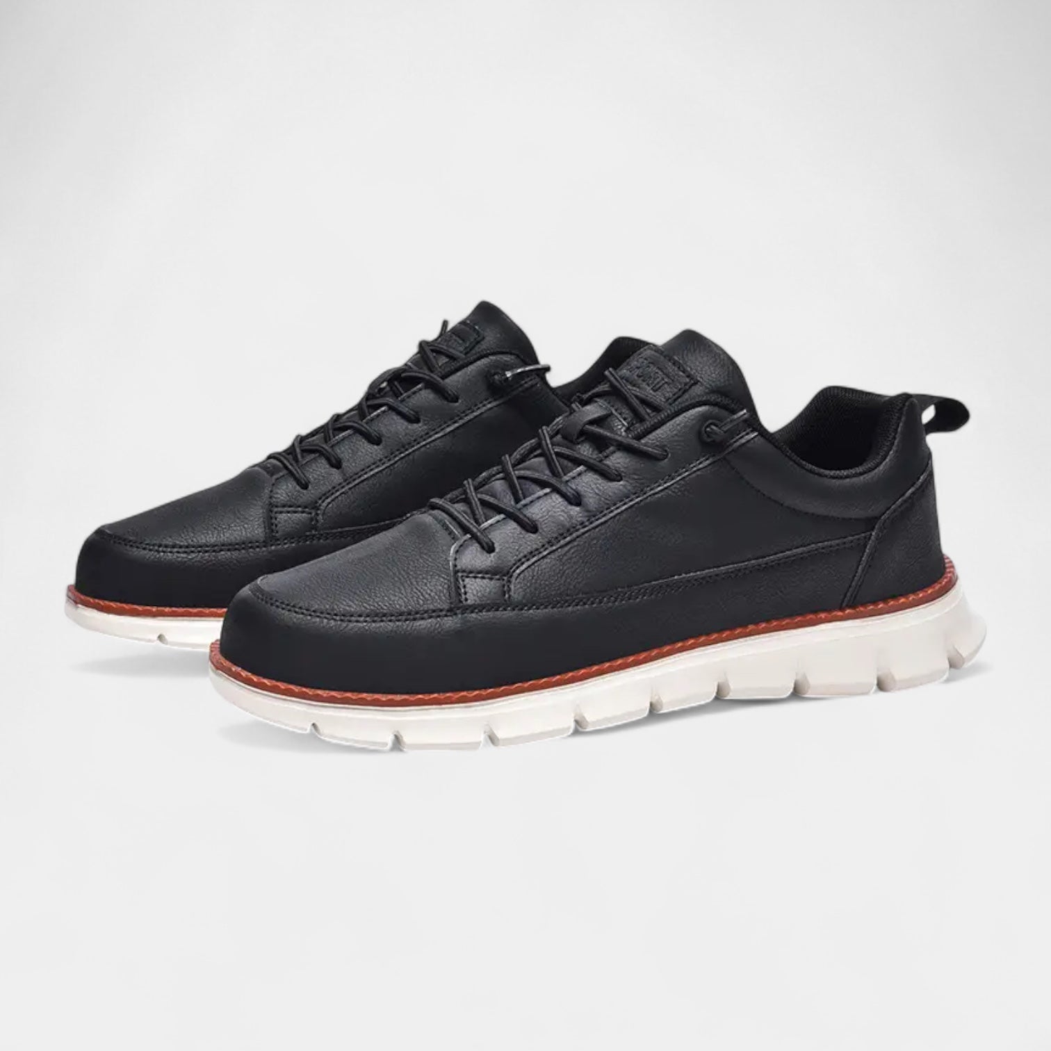 Low Top Lace-Up Leather Sneakers Regular Fit for Men