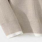 Mock Neck Ribbed Knit Sweater Regular Fit for Men