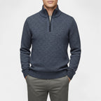 Fleece Lined Half-Zip Pullover Sweater Regular Fit for Men