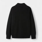 Ribbed Knit Button-Up Cardigan Regular Fit for Men