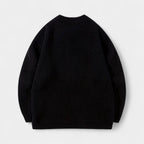 Crew Neck Ribbed Knit Sweater Regular Fit for Men