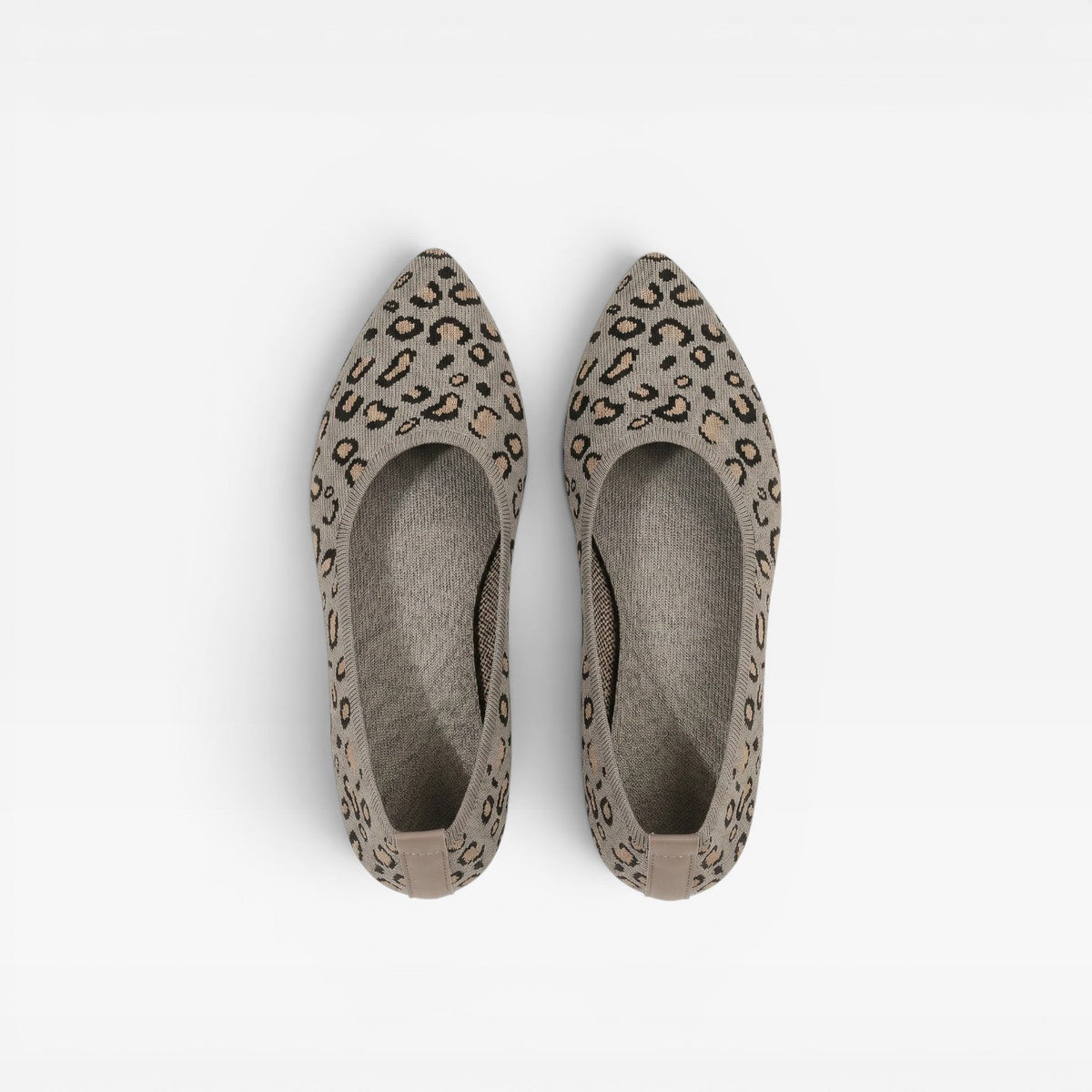 Women's Leopard-Print Knit Ballet Flats