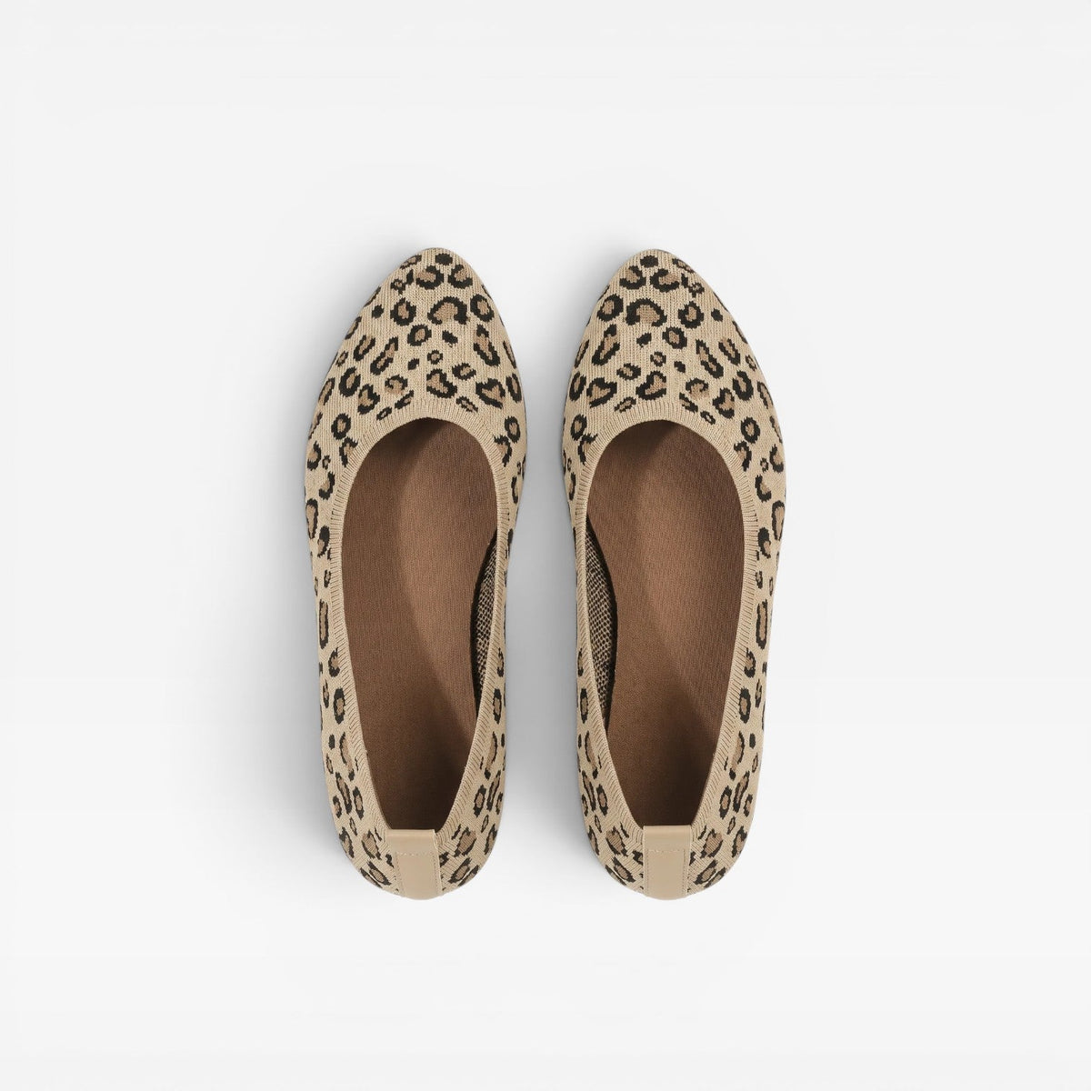 Women's Leopard-Print Knit Ballet Flats