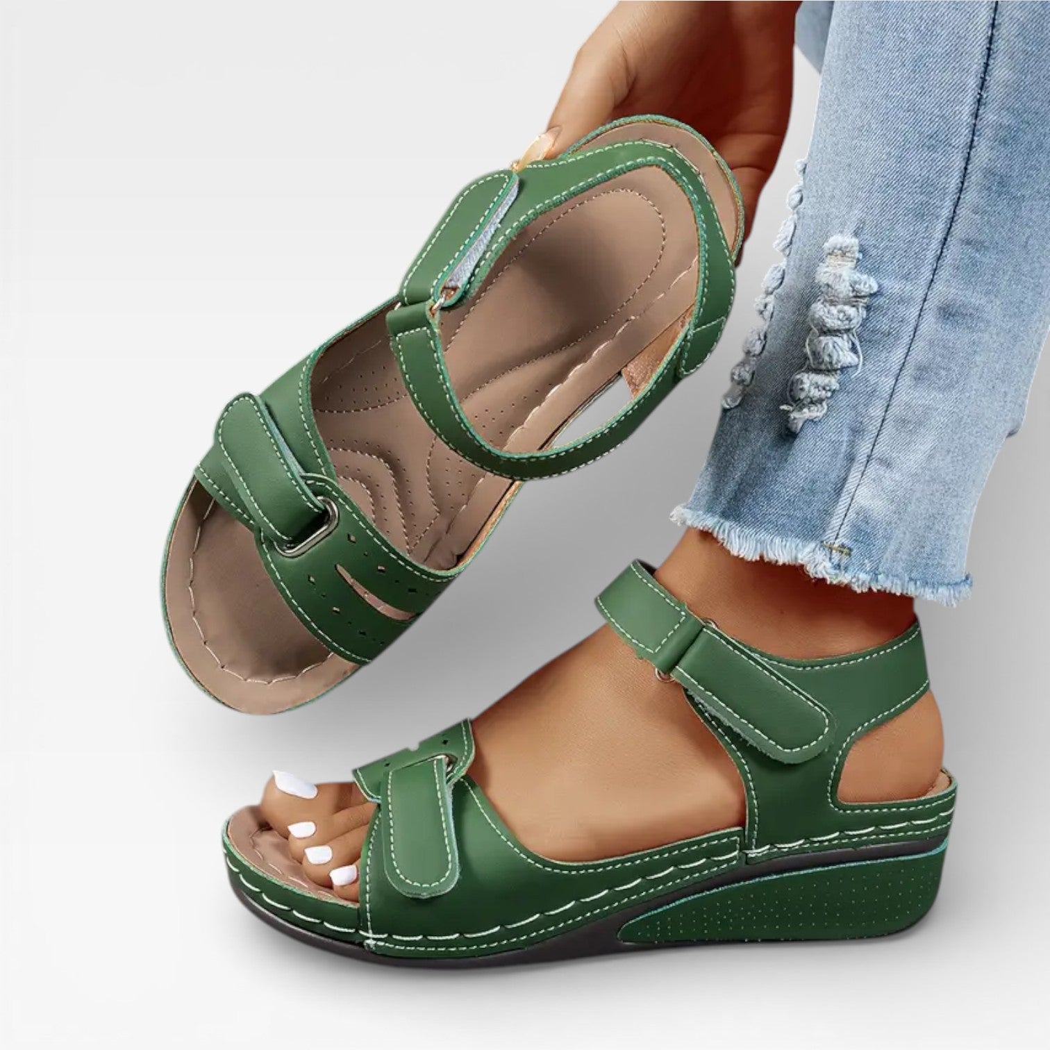 Women's Adjustable Wedge Sandals for Summer Comfort