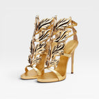 Women's Sculptural Wing Detail Stiletto Sandals
