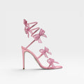 Women's Crystal Bow Ankle Wrap Sandals