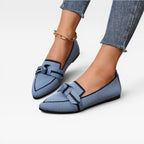 Women's Pointed-Toe Knit Slip-On Loafers