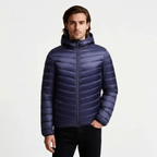 Hooded Quilted Puffer Jacket Lightweight Regular Fit for Men