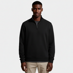 Long Sleeve Quarter-Zip Pullover Sweater for Men