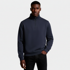 Long Sleeve Quarter-Zip Pullover Sweater for Men