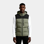Hooded Puffer Vest Quilted Zip-Up Regular Fit for Men