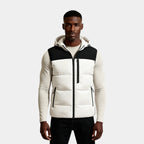 Hooded Puffer Vest Quilted Zip-Up Regular Fit for Men