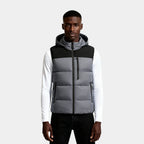 Hooded Puffer Vest Quilted Zip-Up Regular Fit for Men