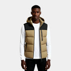 Hooded Puffer Vest Quilted Zip-Up Regular Fit for Men