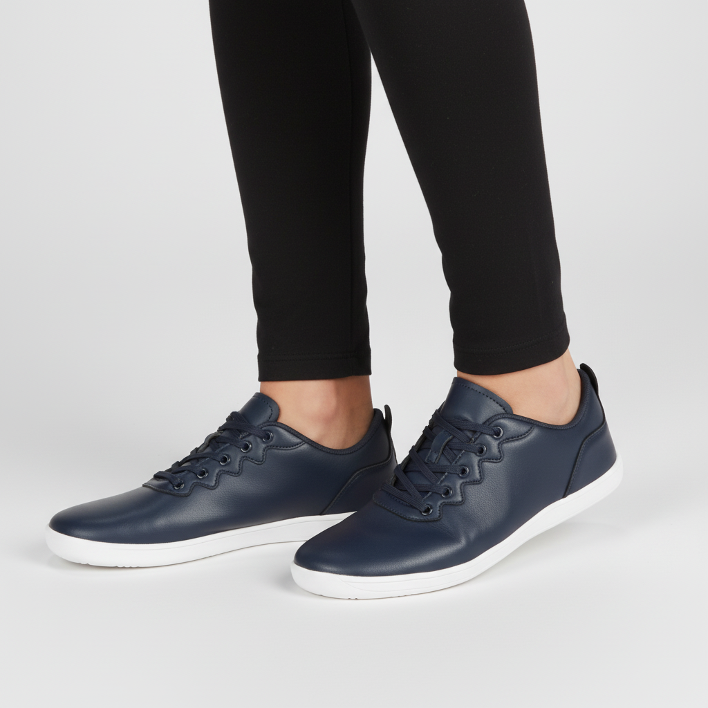 Low-Top Lace-Up Sneakers Smooth Upper Slim for Men