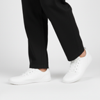 Low-Top Lace-Up Sneakers Smooth Upper Slim for Men