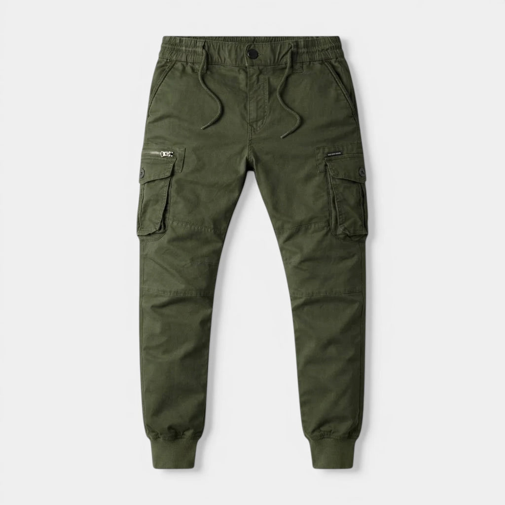 Cargo Jogger Pants Drawstring Tapered Fit for Men