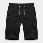 Cargo Shorts Twin Flap Pockets Drawstring Waist for Men