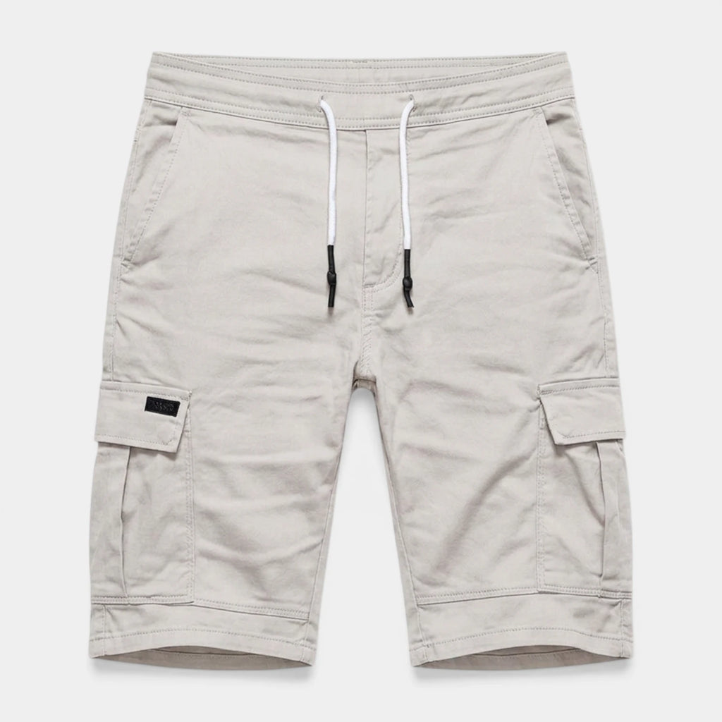 Cargo Shorts Twin Flap Pockets Drawstring Waist for Men
