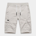 Cargo Shorts Twin Flap Pockets Drawstring Waist for Men