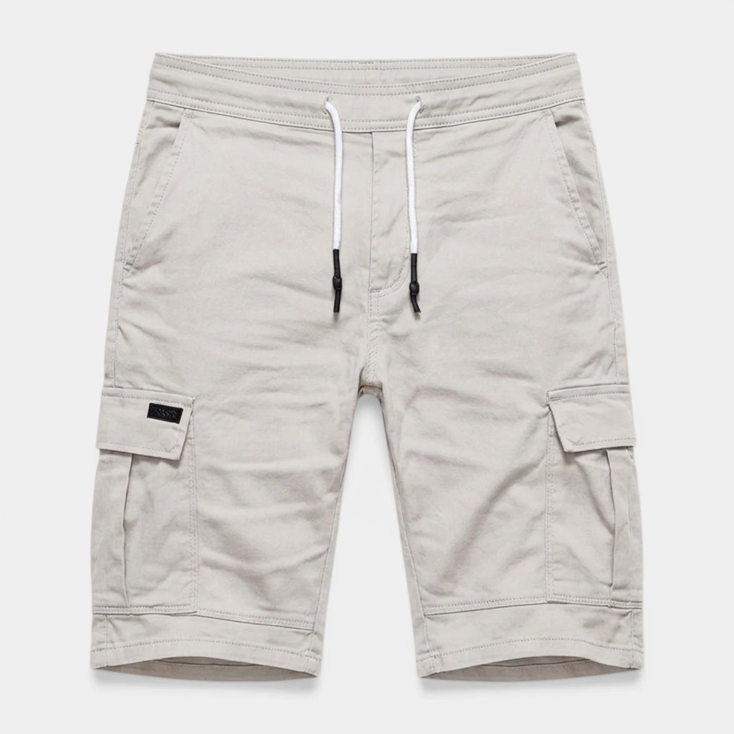 Cargo Shorts Twin Flap Pockets Drawstring Waist for Men