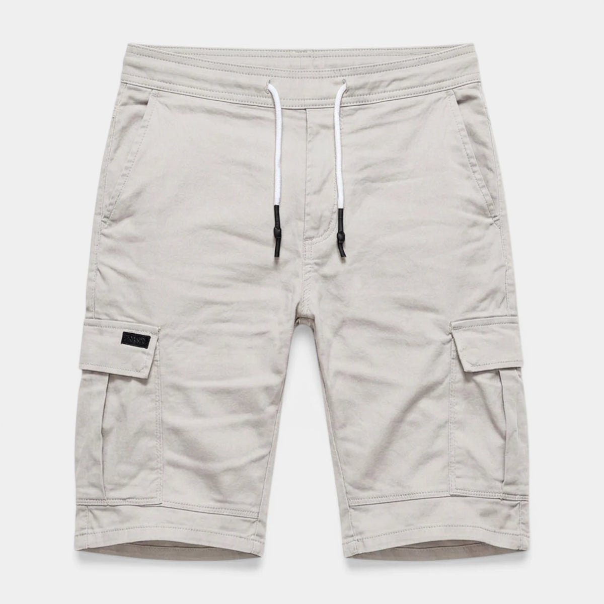 Cargo Shorts Twin Flap Pockets Drawstring Waist for Men