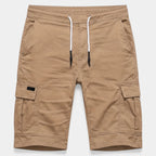 Cargo Shorts Twin Flap Pockets Drawstring Waist for Men
