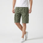 Belted Cargo Shorts Relaxed Fit Multi-Pocket for Men