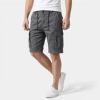 Belted Cargo Shorts Relaxed Fit Multi-Pocket for Men